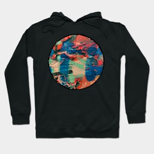 Degrading Graffiti Scribble Circle Frame Hoodie